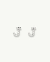 Monogram Studs in Silver