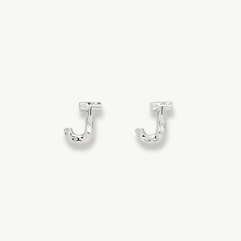 Monogram Handmade Gold Plated Stud Earring
