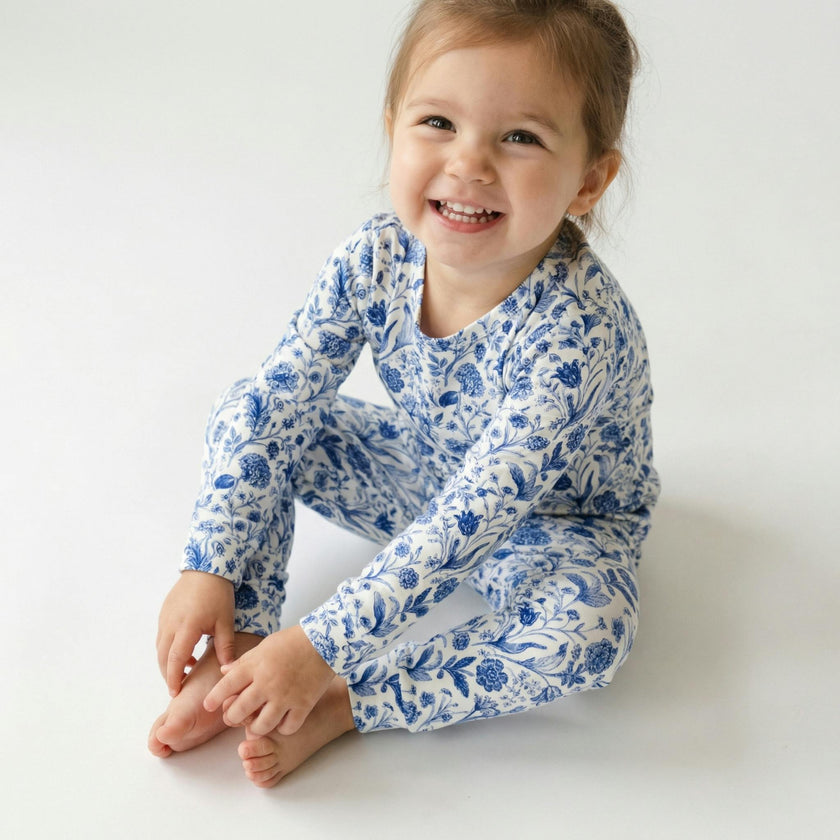 Porcelain Vine Bamboo Toddler Pajama Set