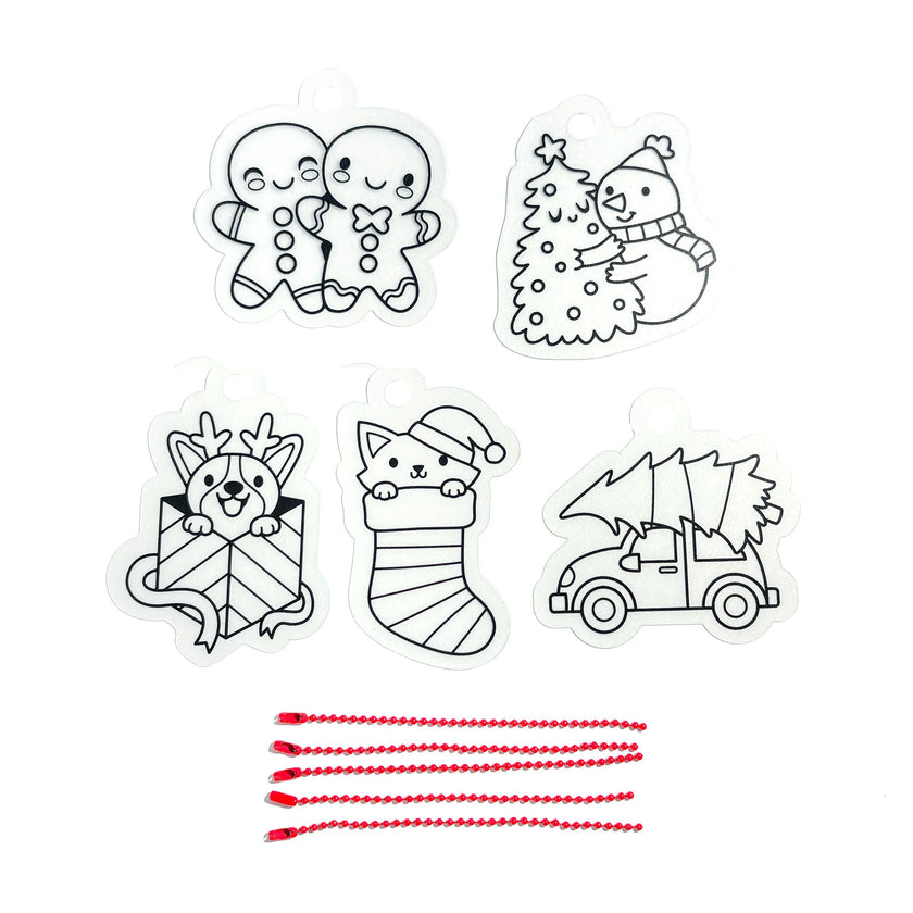Shrink-Its! Mini DIY Shrink Art Kit - Holly Jolly - 5 Charms