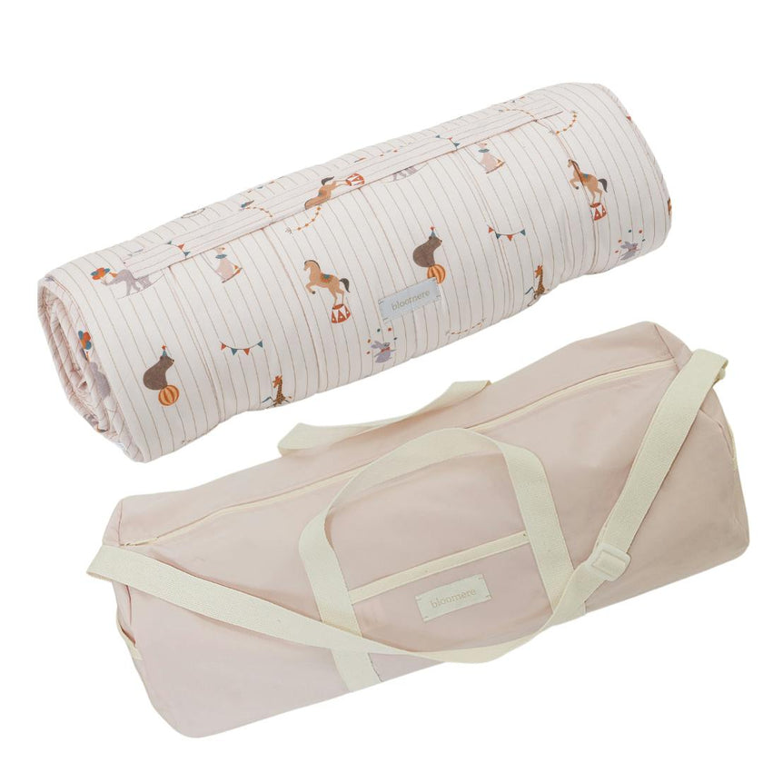BLOOMERE  Nap Mat Set (Dreamy Animal Pink Bag)