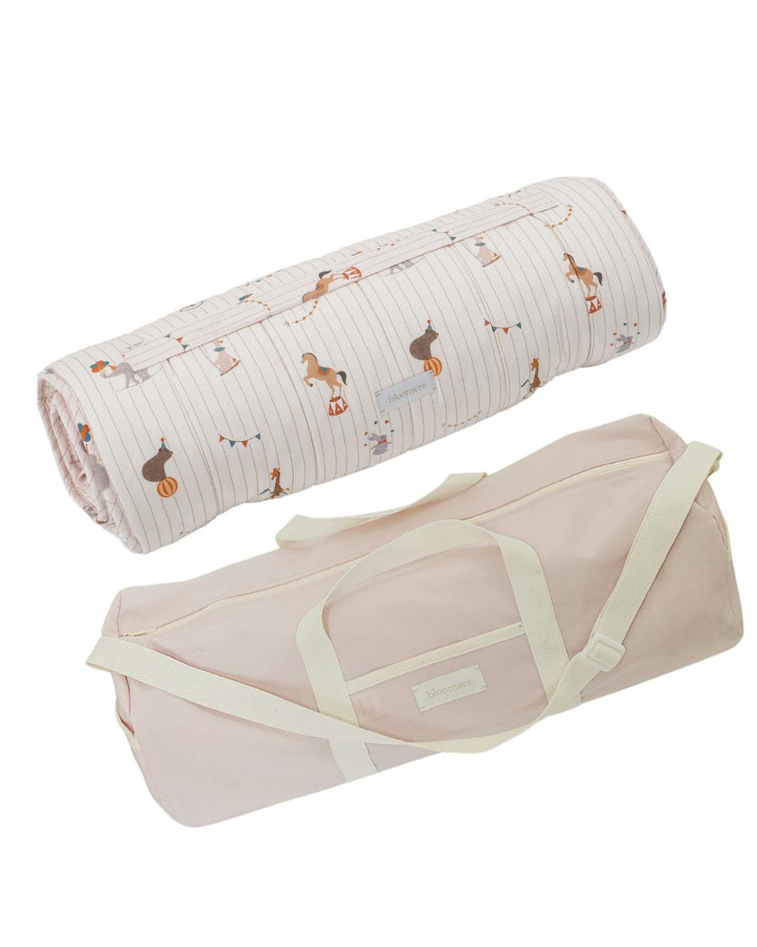 BLOOMERE  Nap Mat Set (Dreamy Animal Pink Bag)