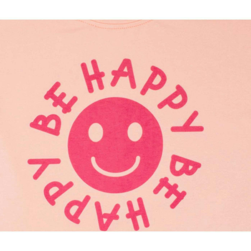 Happy Face "BE HAPPY" Message T-Shirt and Short Set Kids