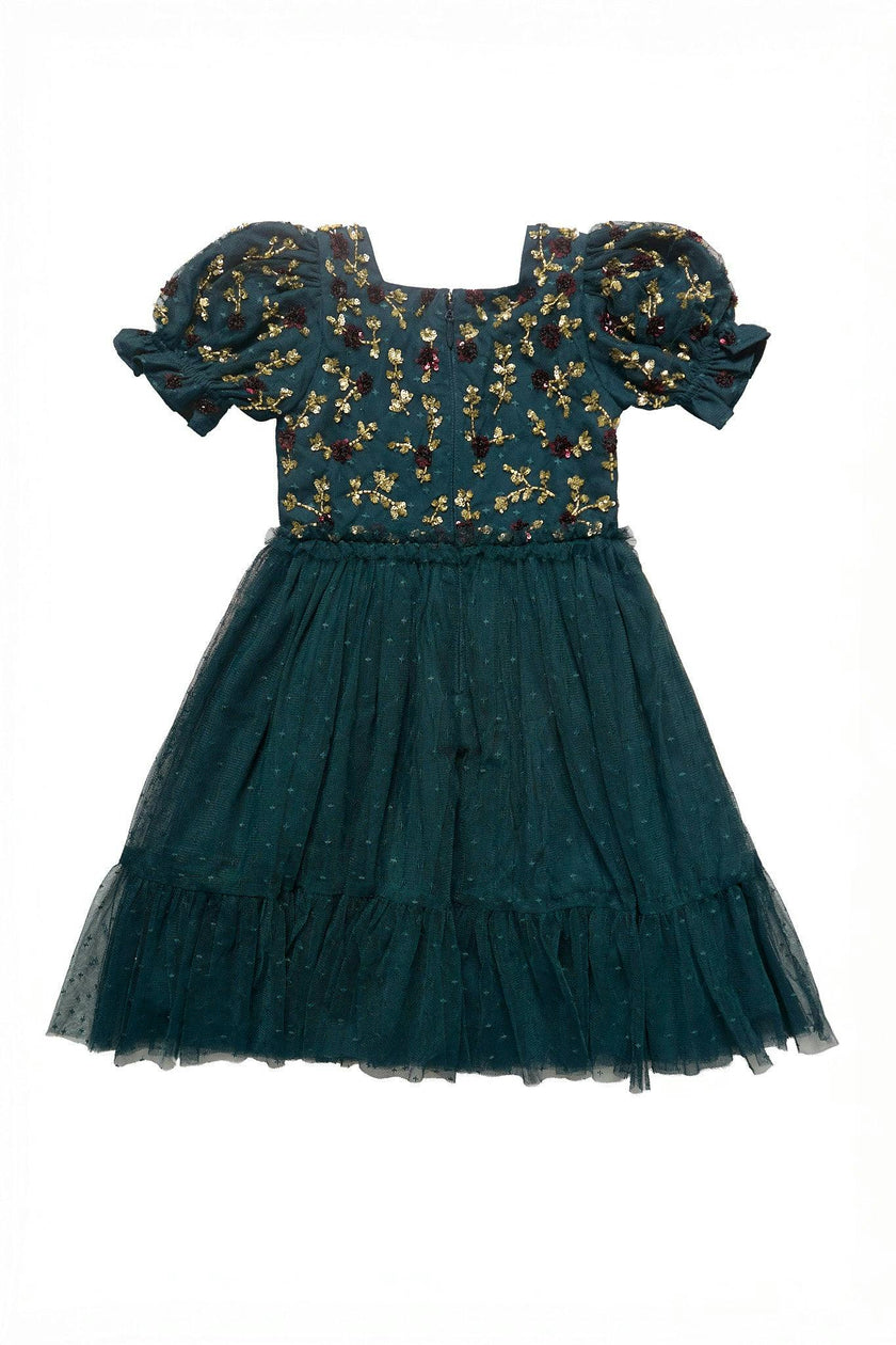 Mini Adara Dress in Green