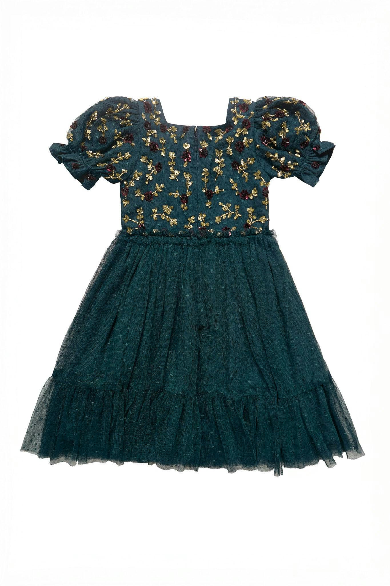 Mini Adara Dress in Green