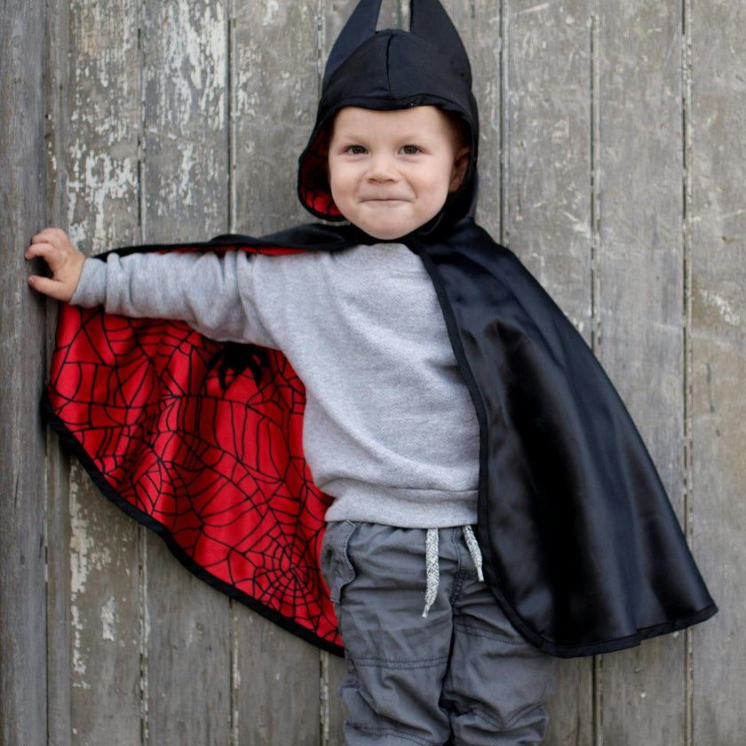 Baby Spider/Bat Cape Reversible Cape