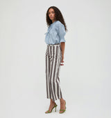 The Mindy Pant -  Coln Ticking Stripe Chocolate