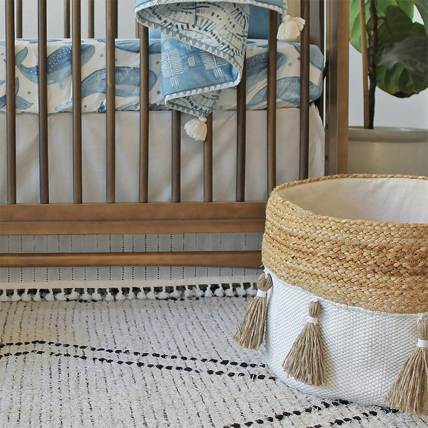 Cotton + Jute Boho Storage Bin