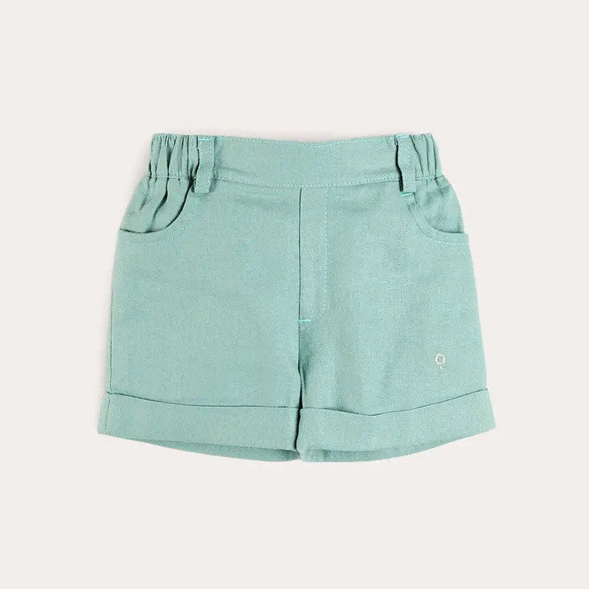Plain Insignia Elasticated Waistband Shorts in Sage Green (12mths-4yrs)