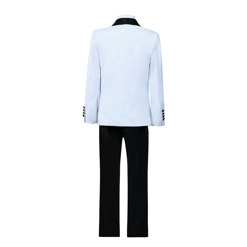 White Moustache Shawl Lapel Tuxedo Set