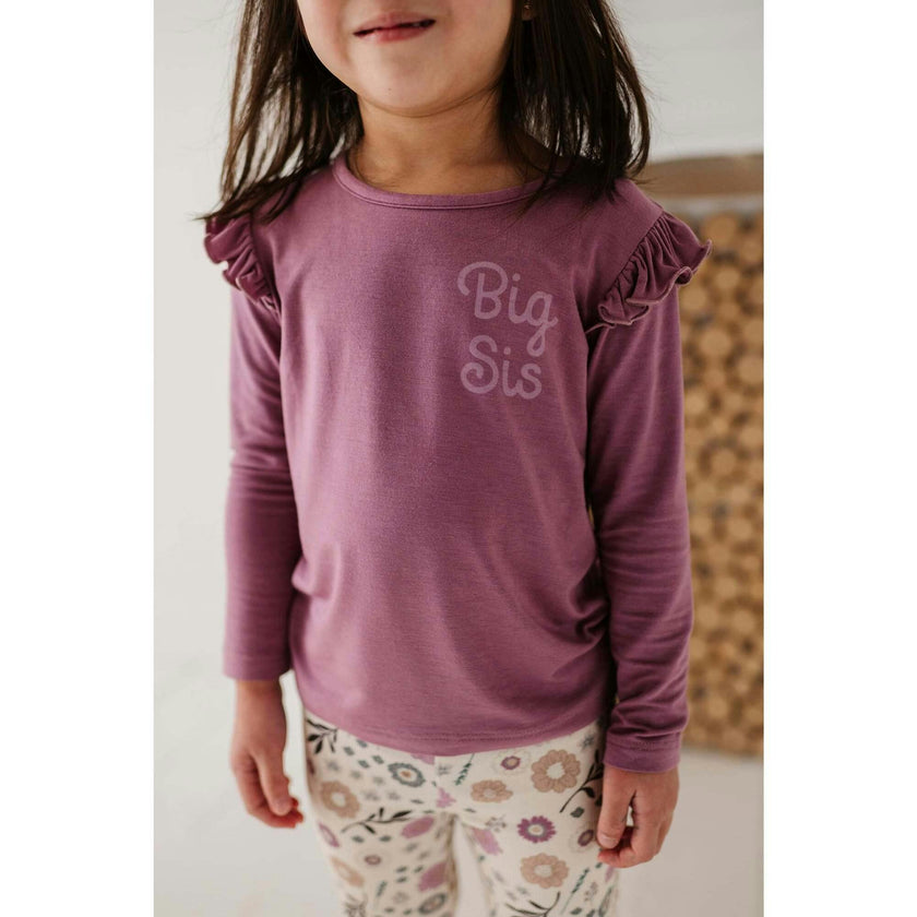Girl's Long Sleeve Ruffle Top