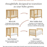 Gelato 4-in-1 Convertible Mini Crib