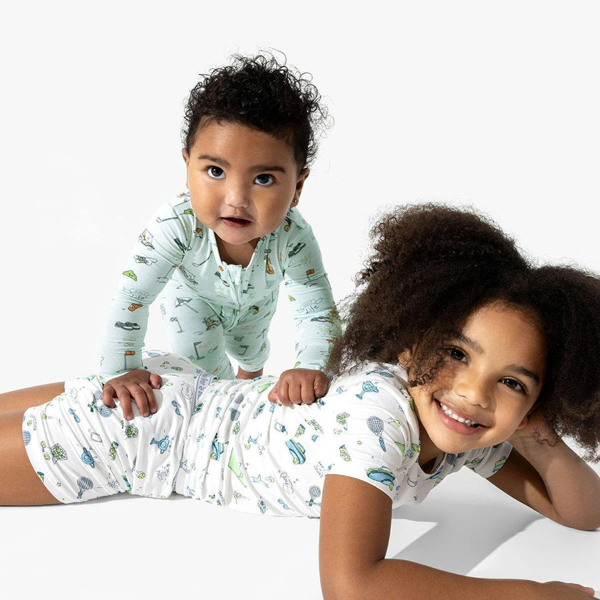 Tennis Bamboo Kids Pajama Short Set