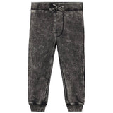 Kids Denim Knit Jogger Pants - Black Denim