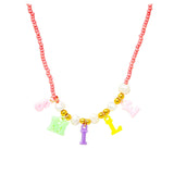 Smile Pink Bead Necklace