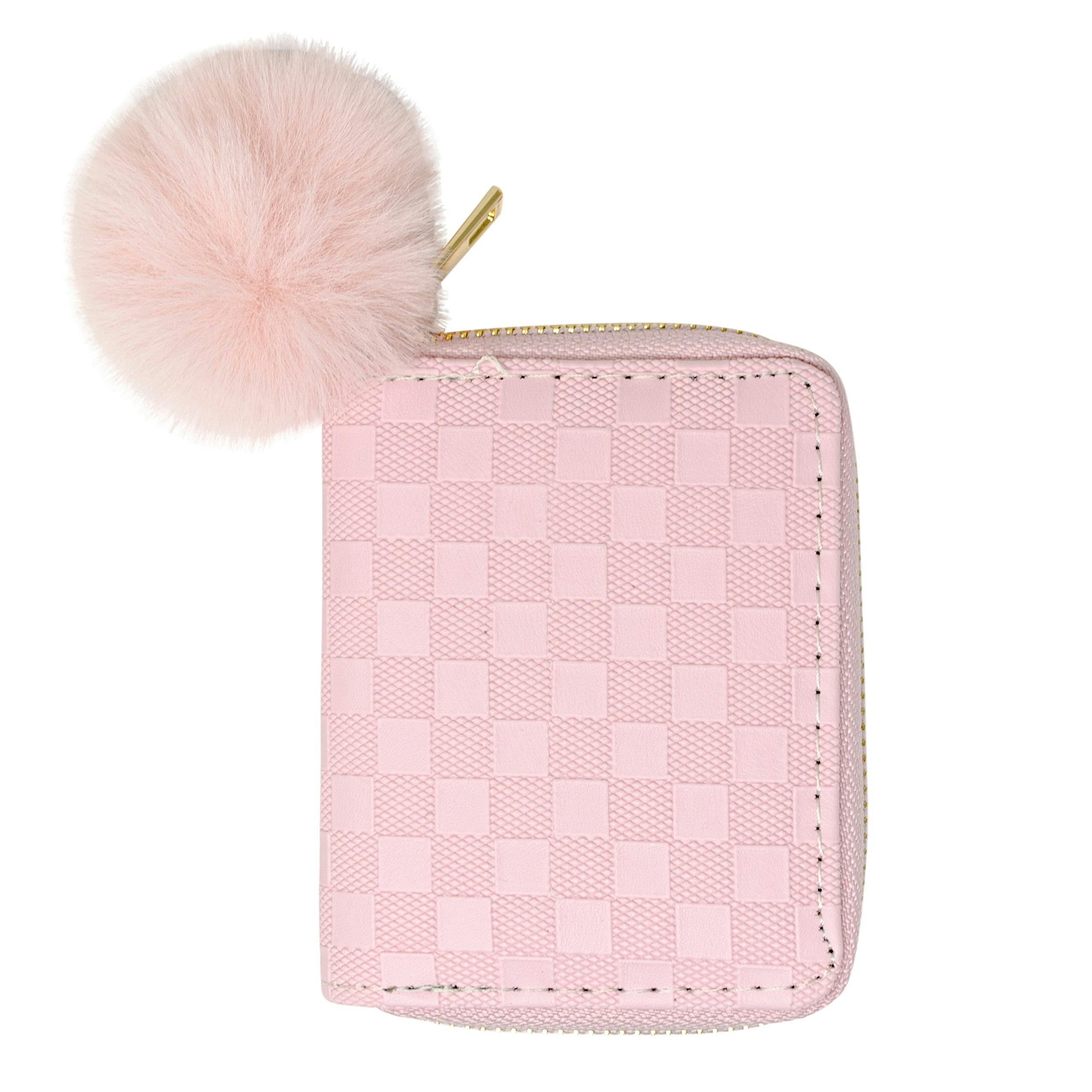 Checker Canvas Full Zip 2-Fold Wallet