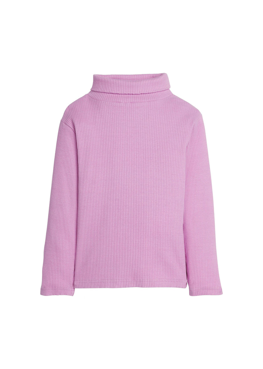 Stretchy Ribbed Long Sleeve Turtleneck Sweatshirt