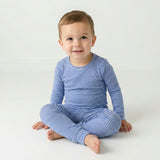 Cobalt Stripe Bamboo Toddler Pajama Set