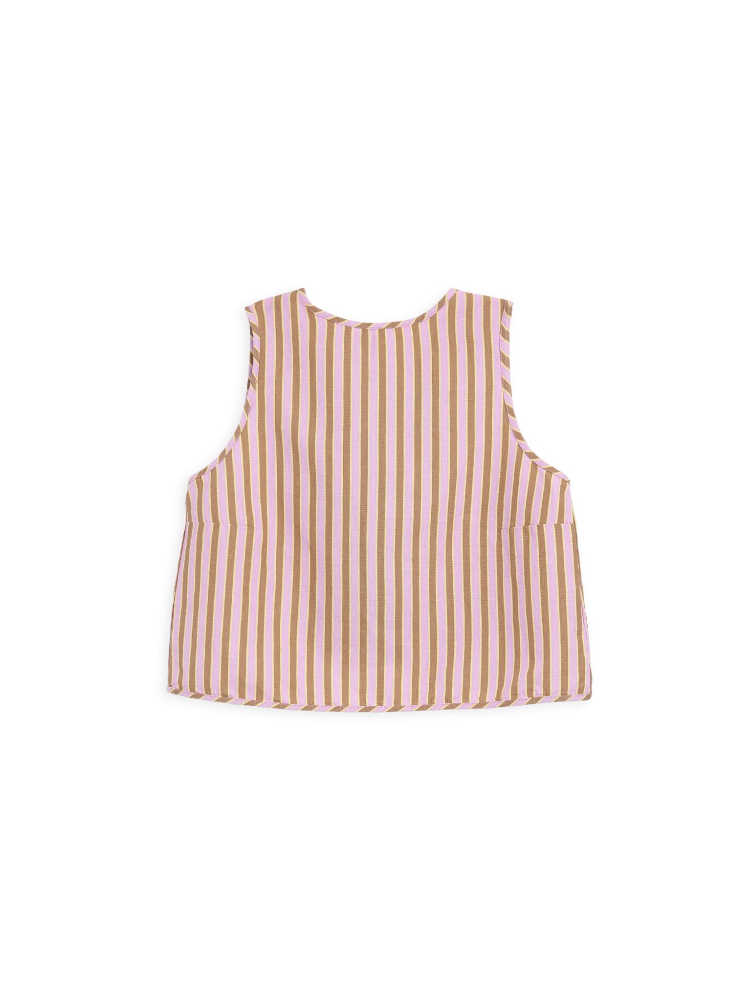 women's linen top  - blush stripes