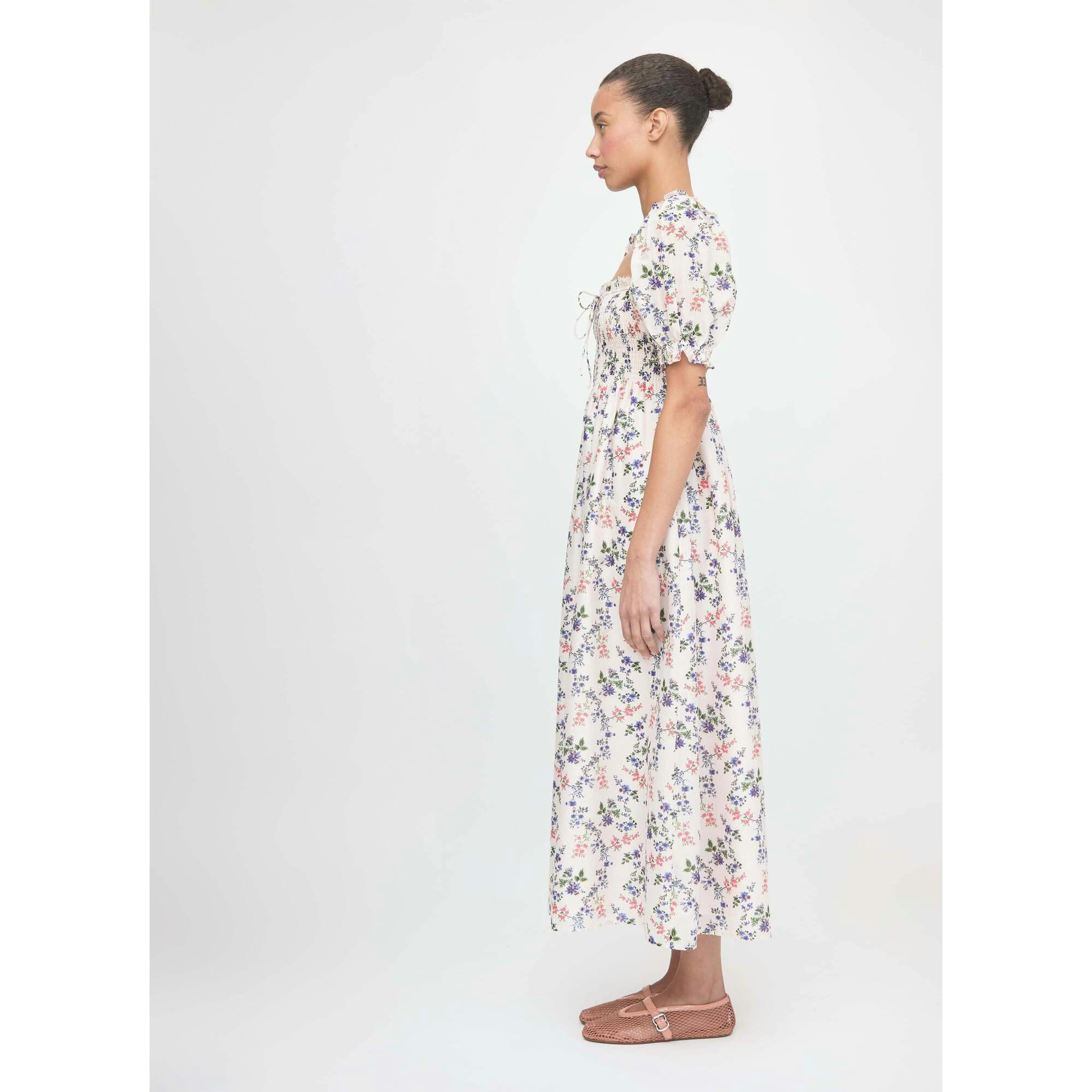 The Scarlett Nap Dress - Pink Scallop Bow Chintz