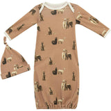 Organic Cotton Newborn Gown & Hat Set