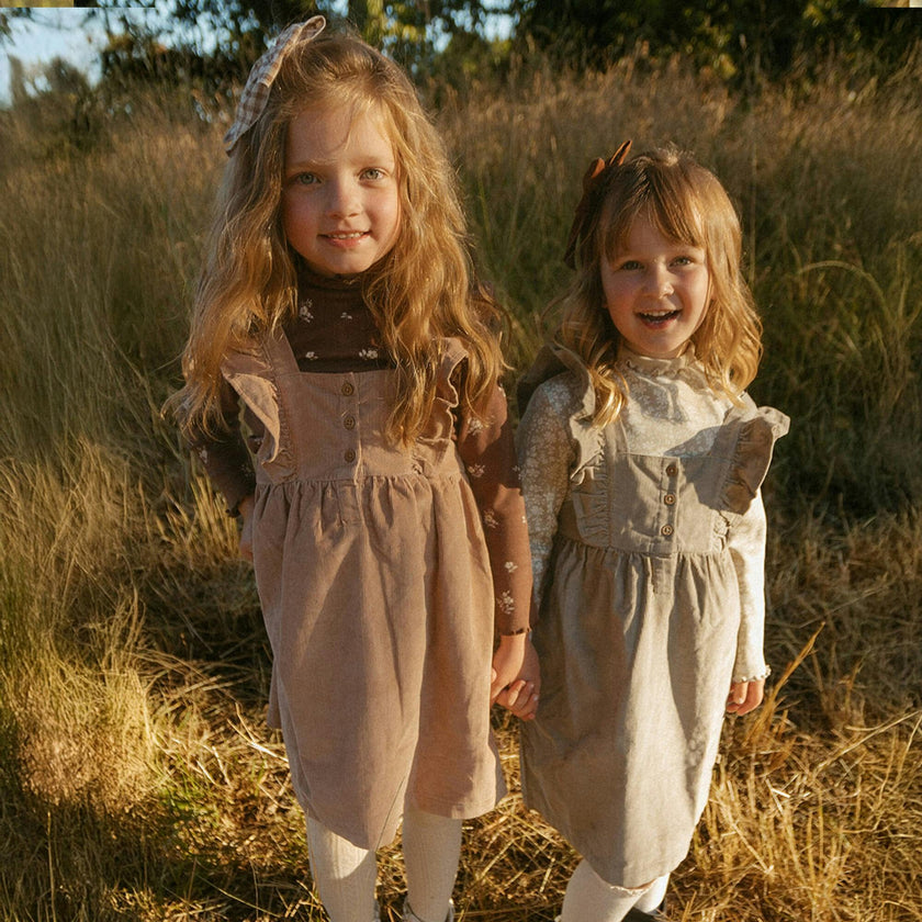 Organic Ruffle Corduroy Dress