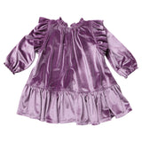 Girls Harper Dress - Lavender Velour