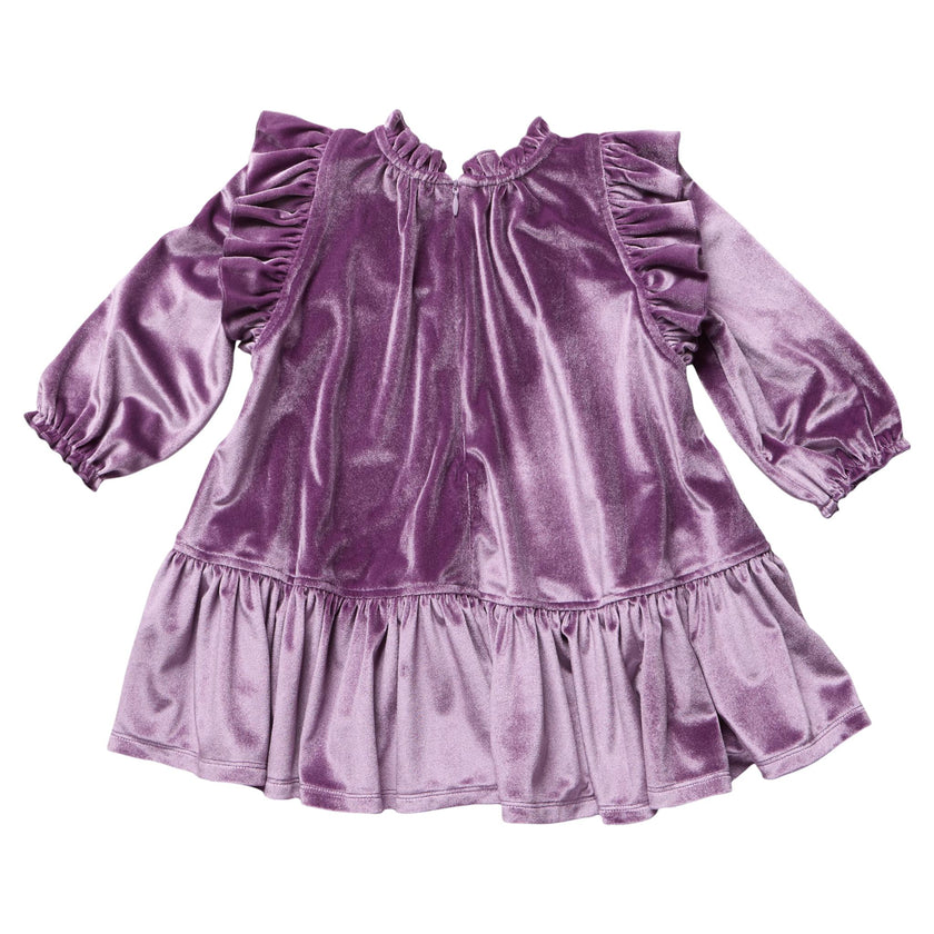 Girls Harper Dress - Lavender Velour