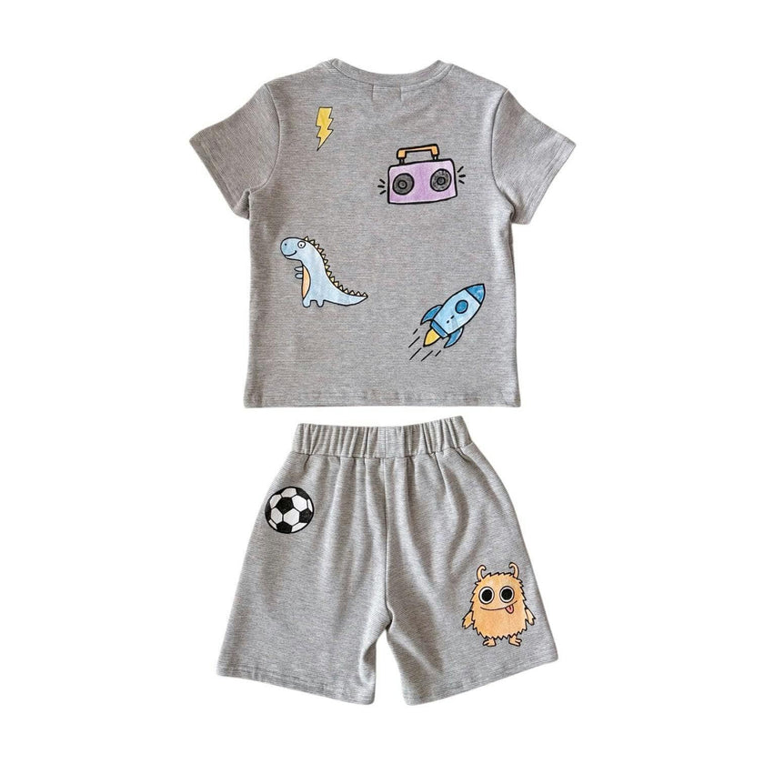 Boys Sticker Short Set