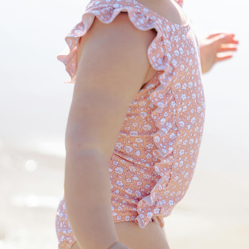girls melone floral ruffle one piece