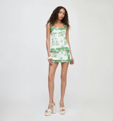 The Emma Top - White Delft Bouquet