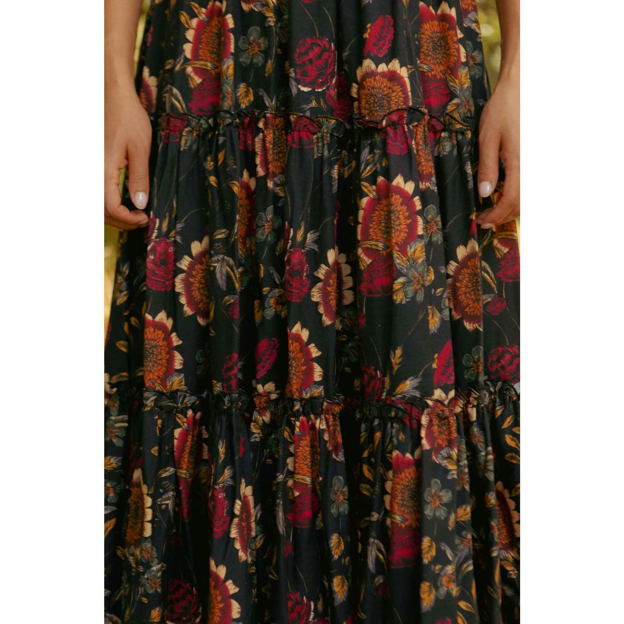 Madeline Dress in Moody Sunflower