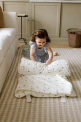 Organic Toddler Nap Roll-N-Rest Mat Set (Blueberry)