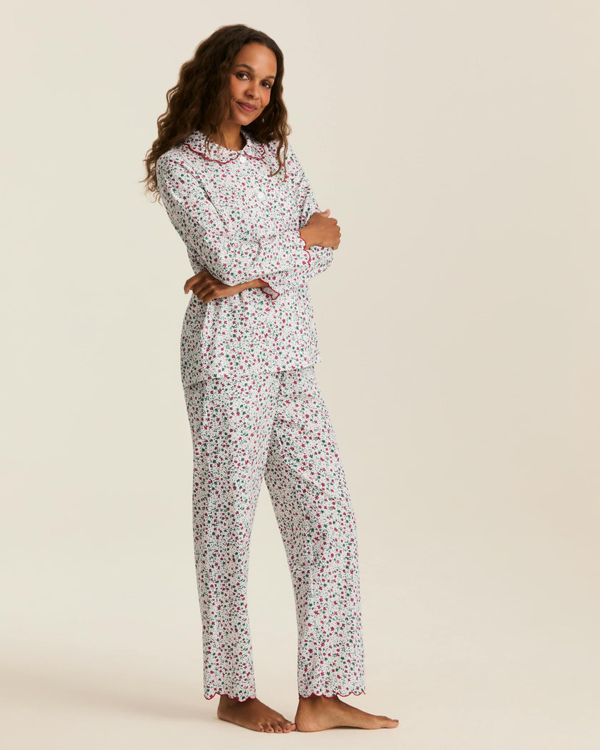 Women's Twill Colette Pajama Set in Winter Garden