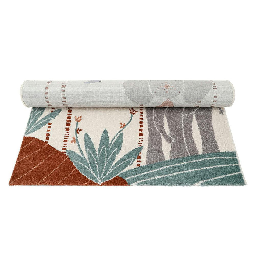 Malena Velvet Graphic Print Rectangular Rug
