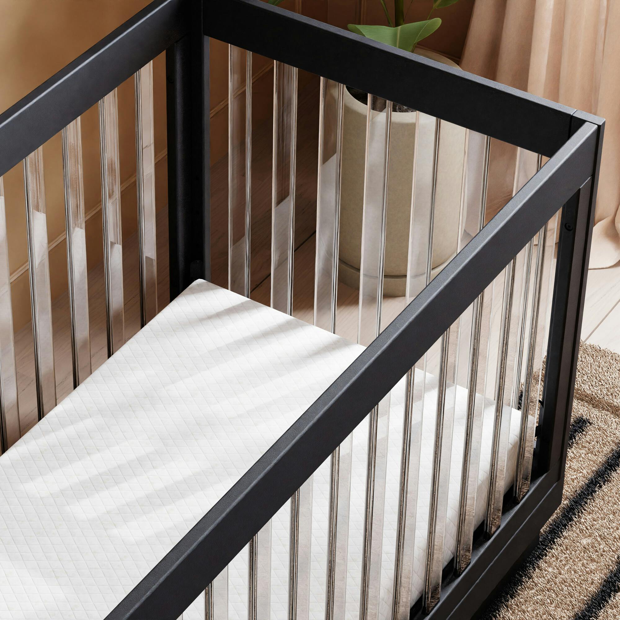 Harlow Acrylic 3-In-1 Convertible Crib & Toddler Bed Conversion Kit