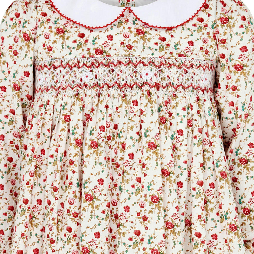 Flora Hand Smocked Floral Dress