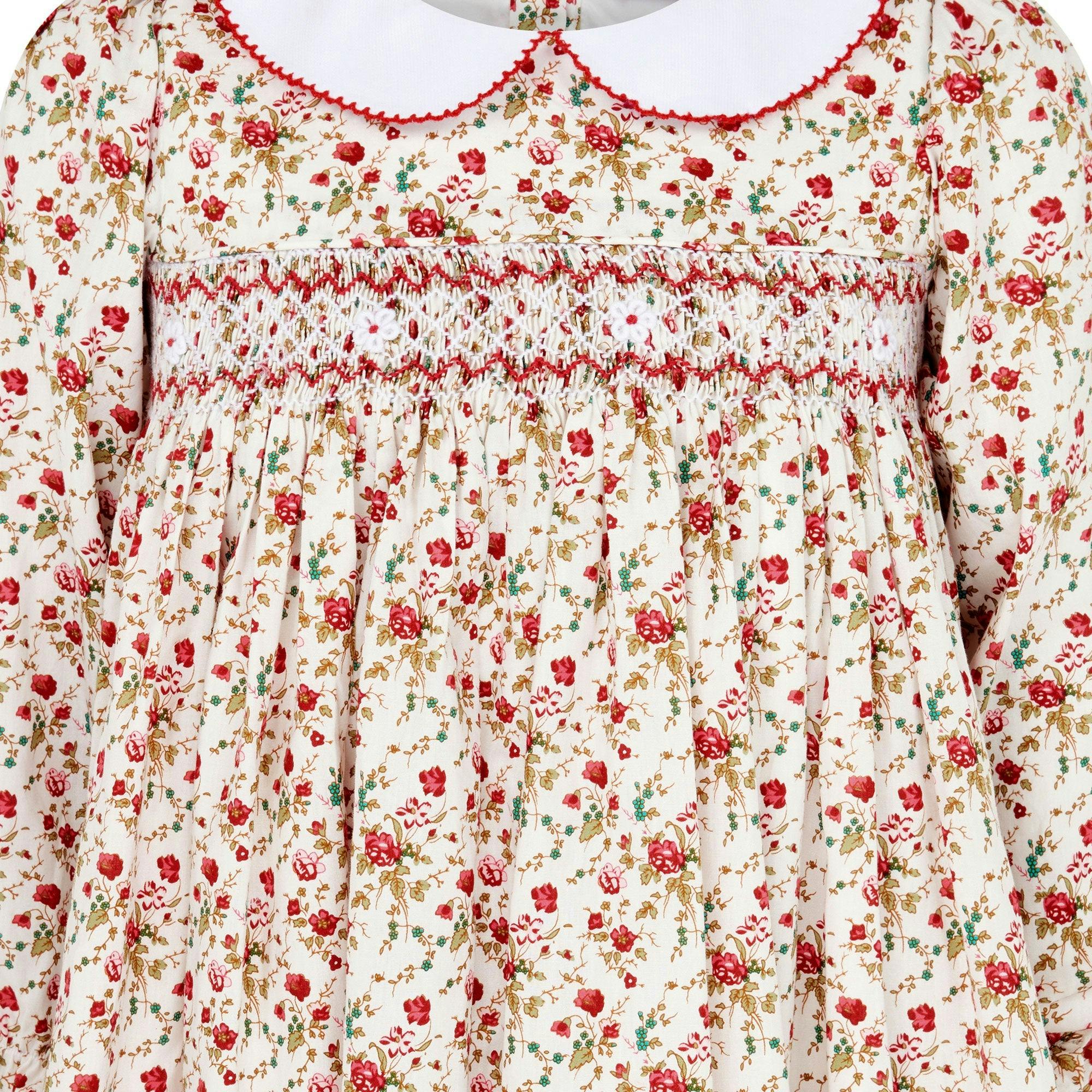 Flora Hand Smocked Floral Dress