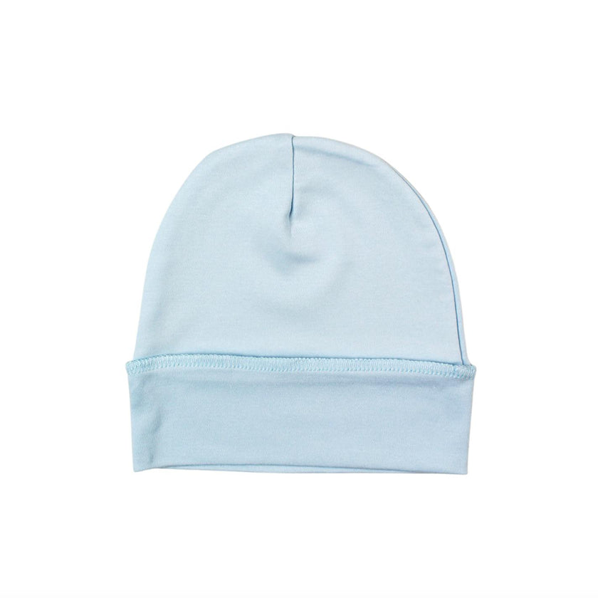 Blue Newborn Hat in Pima Cotton