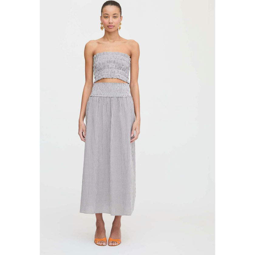 The June Nap Top - Chocolate Gingham
