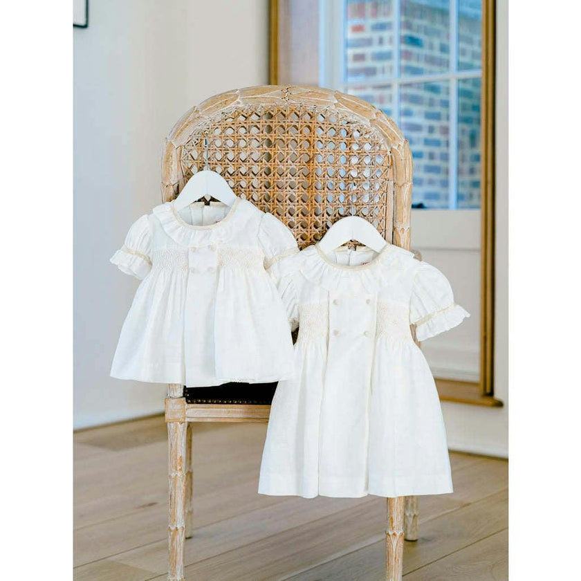 Ivory Santina Smock Ceremony Baby Girl Set