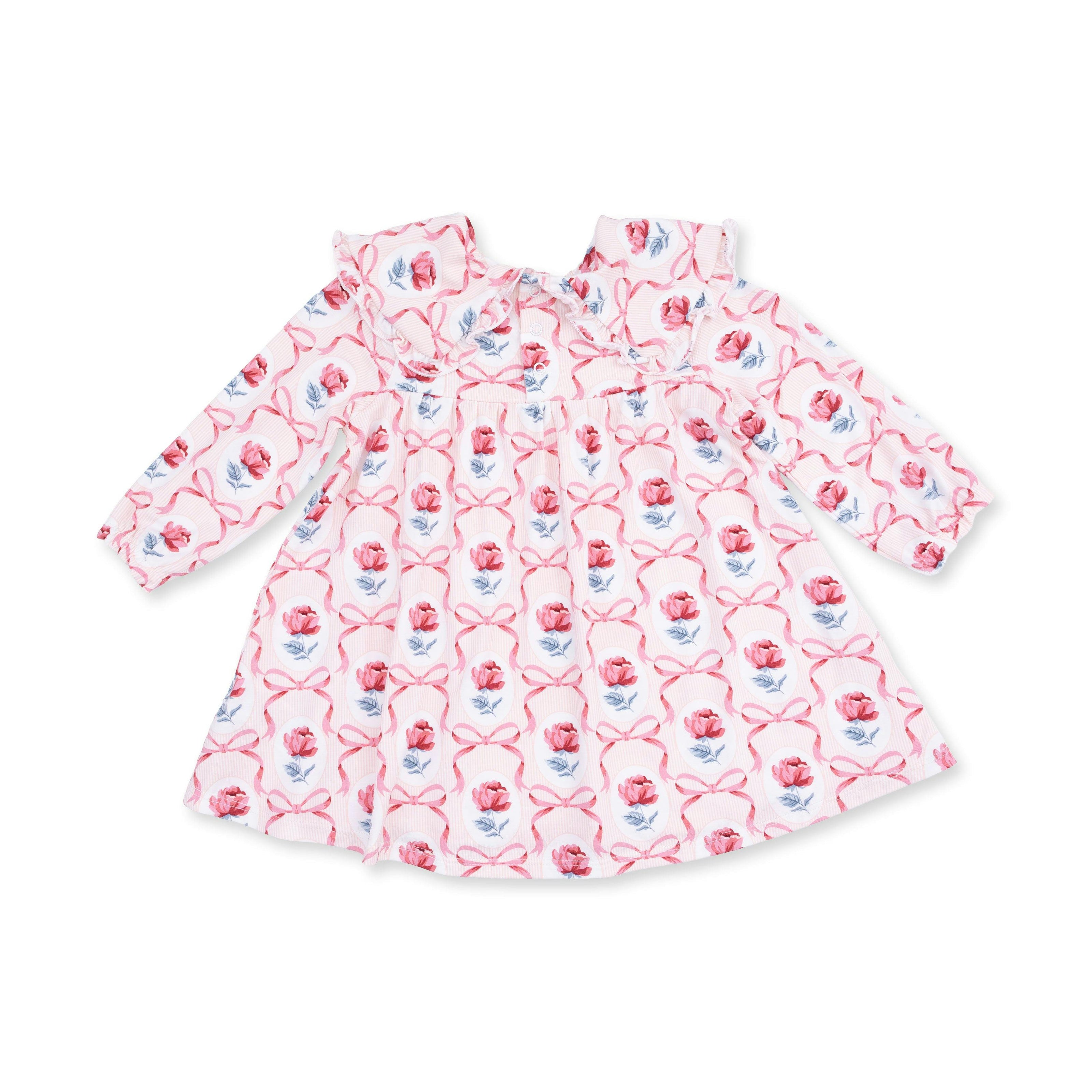 Leslie Rose - Sofia Dress with Oversize Collar and Bloomer