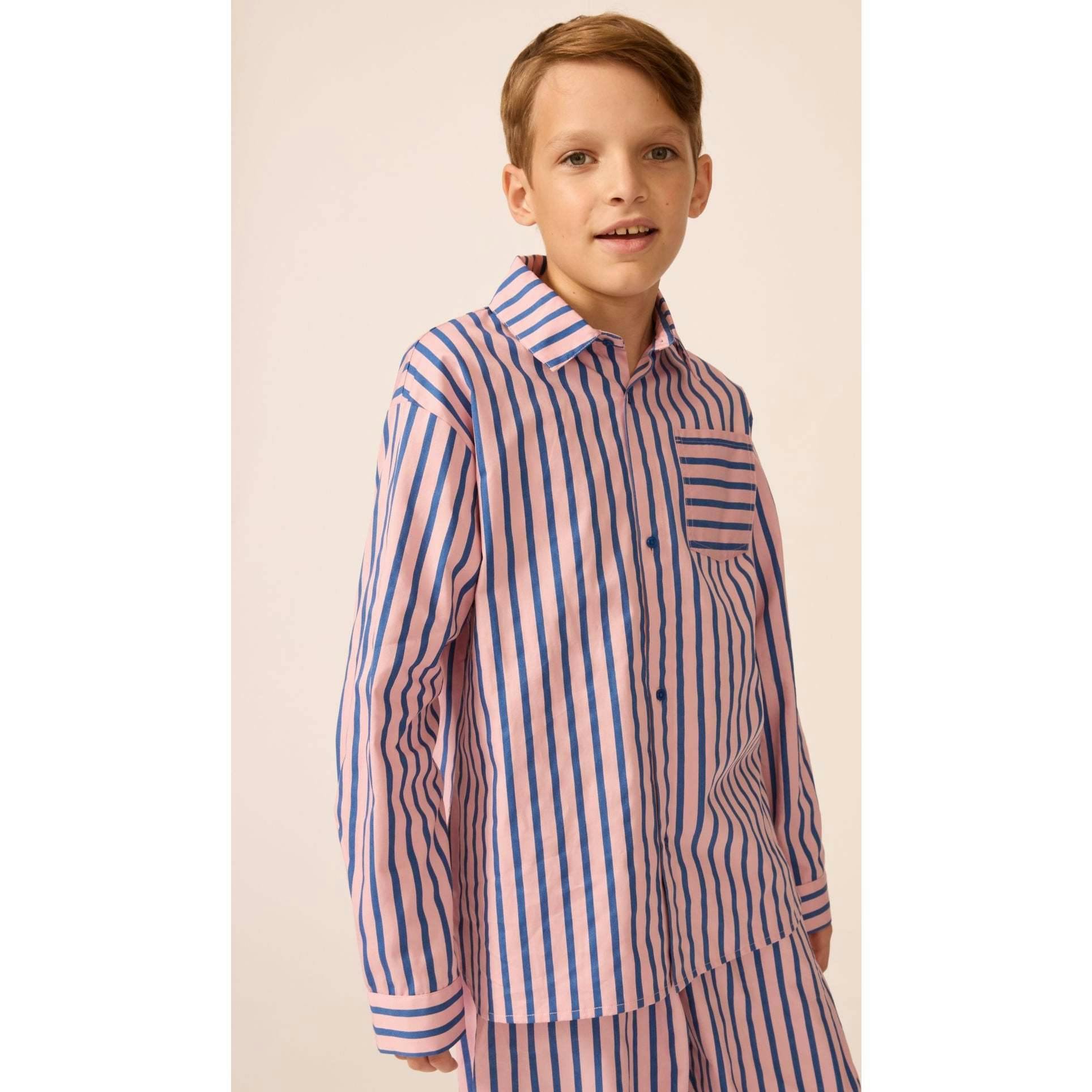 Stripe Button Down in Blue Note Stripe