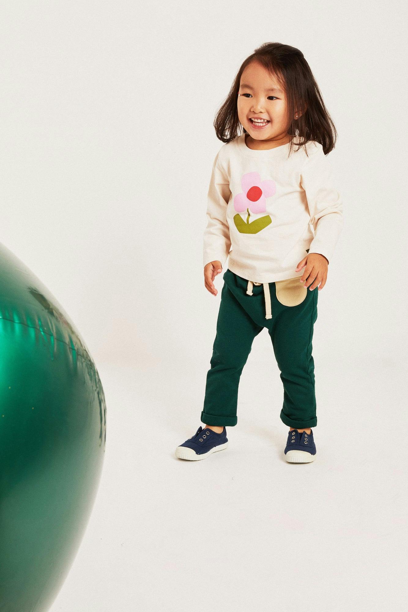 Recycled Cotton Flower Baby T-Shirt