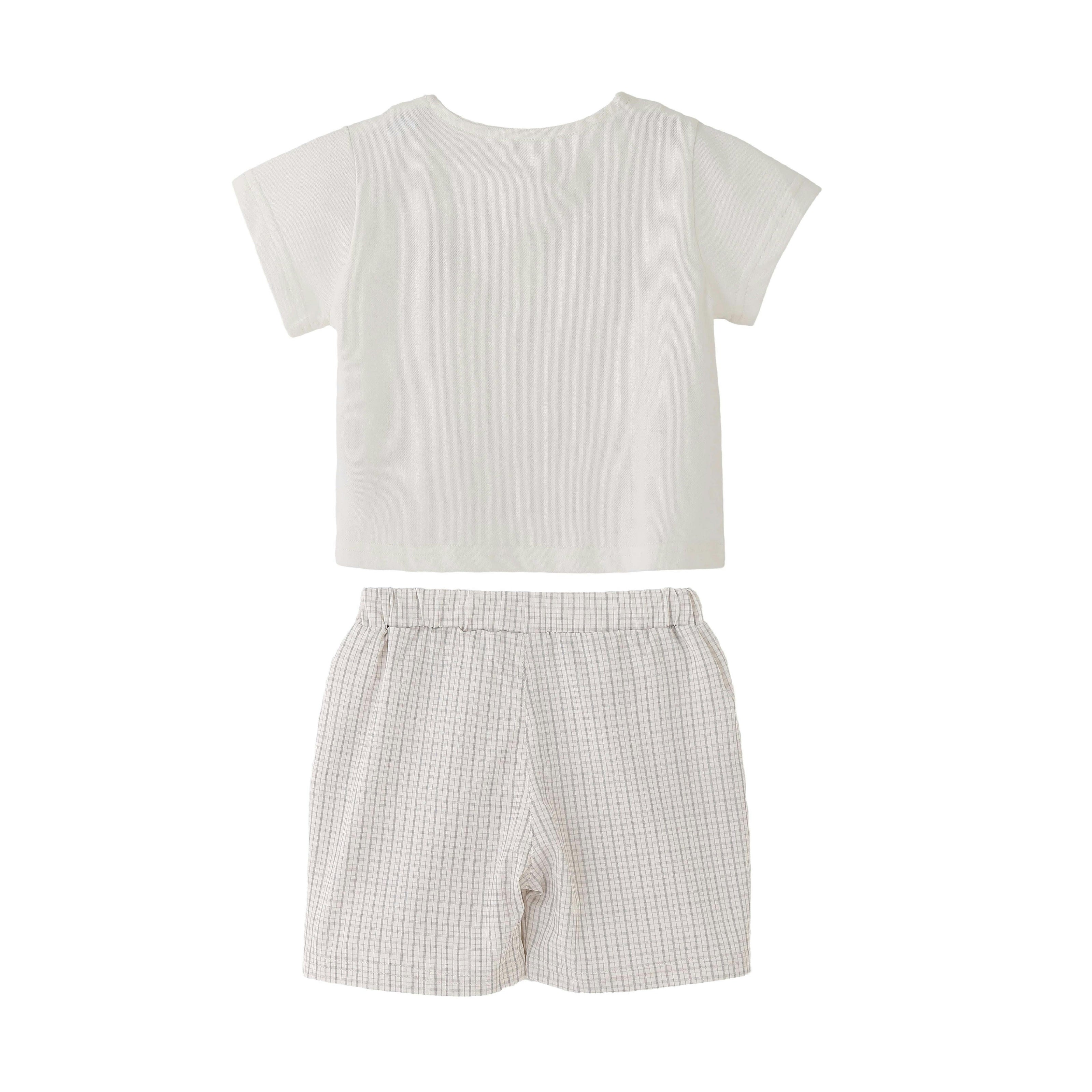 White Dog Bow Set