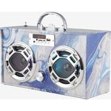 Blue Swirl Boombox & Bluetooth Speaker