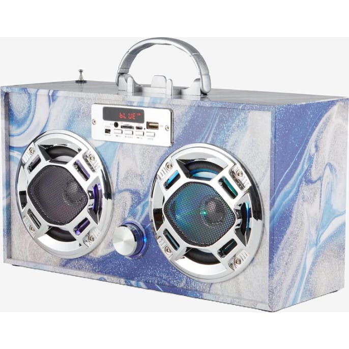 Blue Swirl Boombox & Bluetooth Speaker