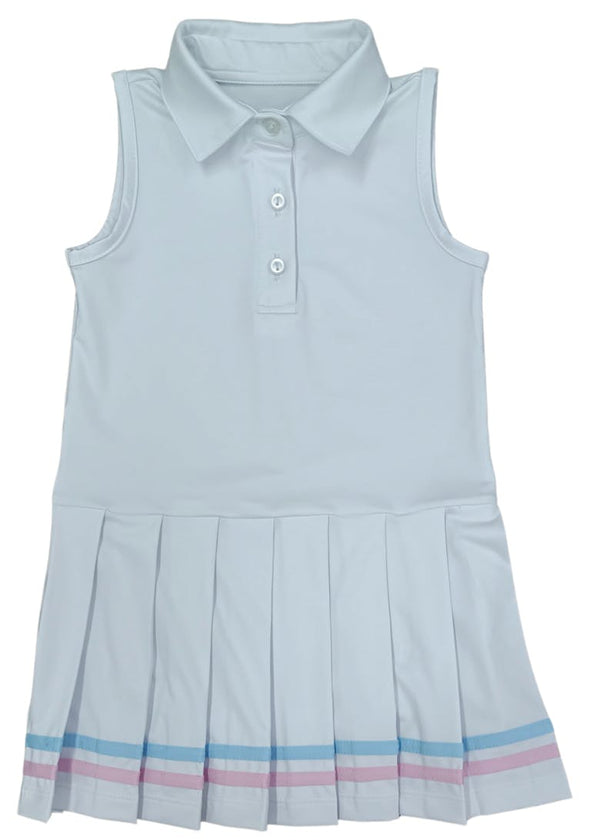 Alexandra Dress Pink and Blue Stripes