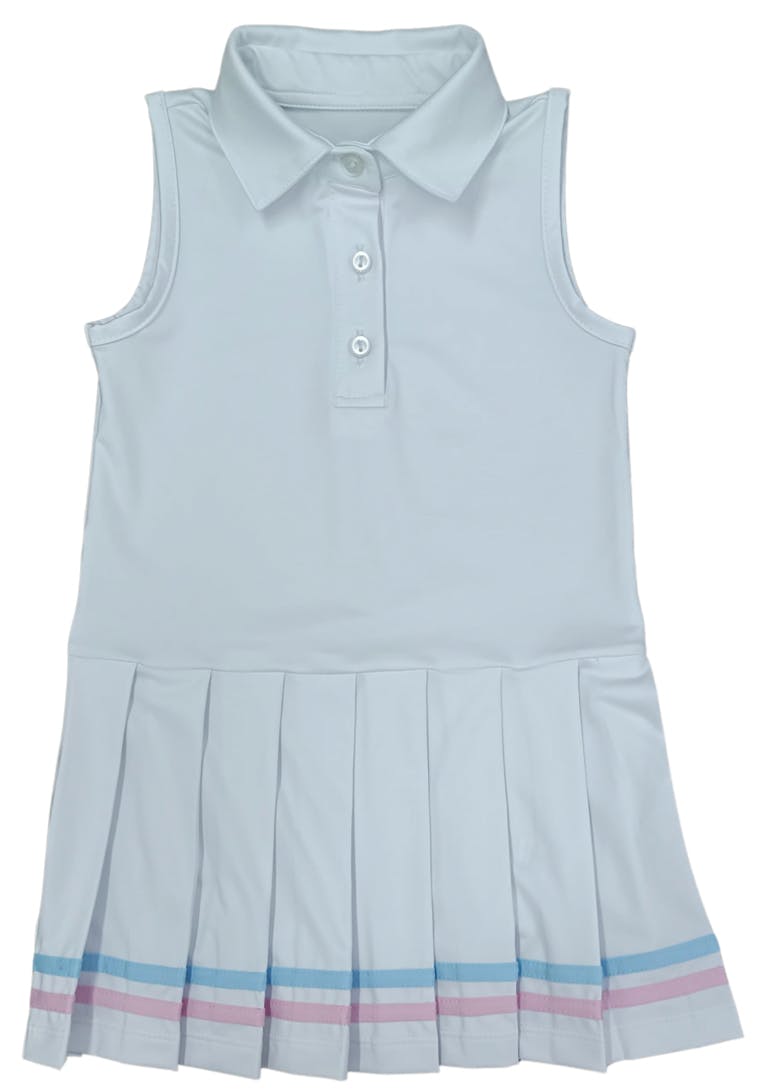 Alexandra Dress Pink and Blue Stripes