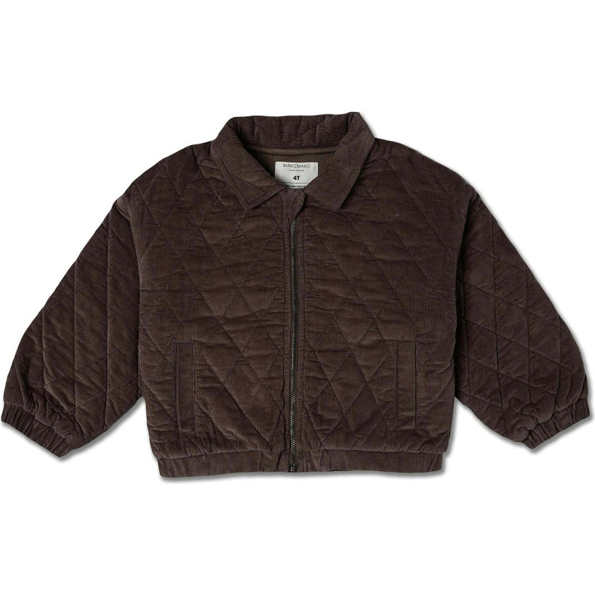 Organic Quilted Bomber Corduroy Jacket